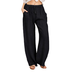 Summer Cotton Pants Summer pants Marven Black 2XL 