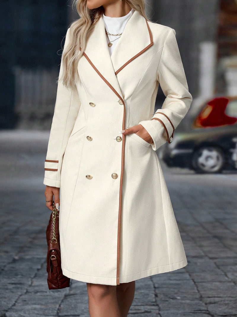 Clasi Women's Casual Collared Coat Women Overcoats Shein   