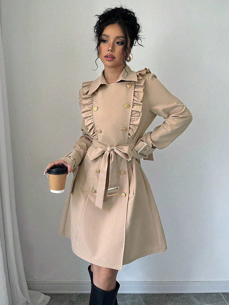 Women's Double-Breasted Trench Coat Women Trench Coats SHEIN S  