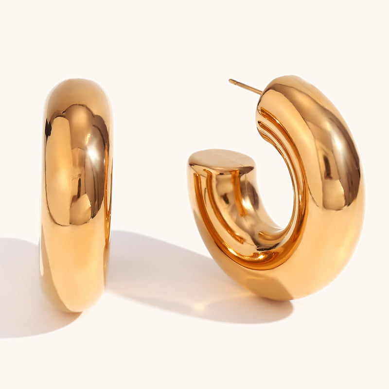 C-Shaped Hoop Earrings C-Shaped Hoop Earrings Marven   