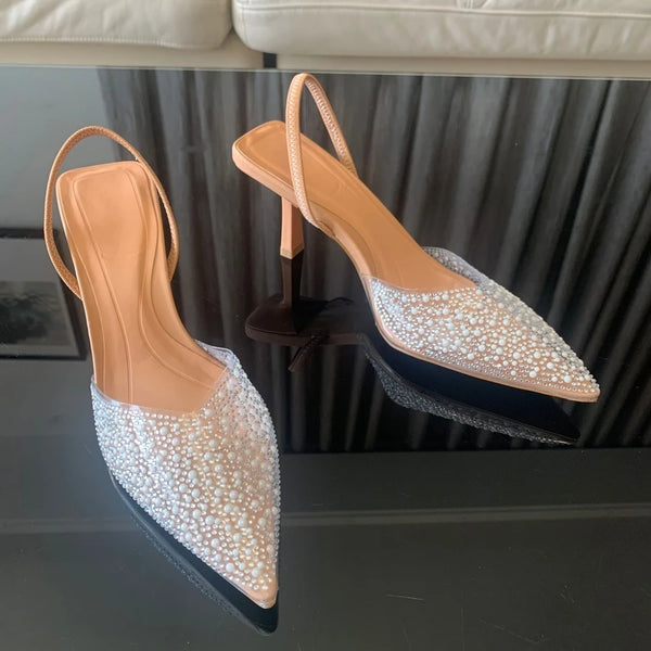 Pearls Heels Sandals Pearls Heels Sandals AliExpress   