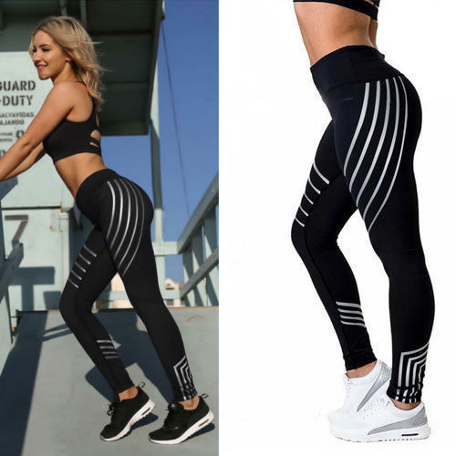 High Elastic Pants Fitness Legging Fitness legging AliExpress Black laser suit L 