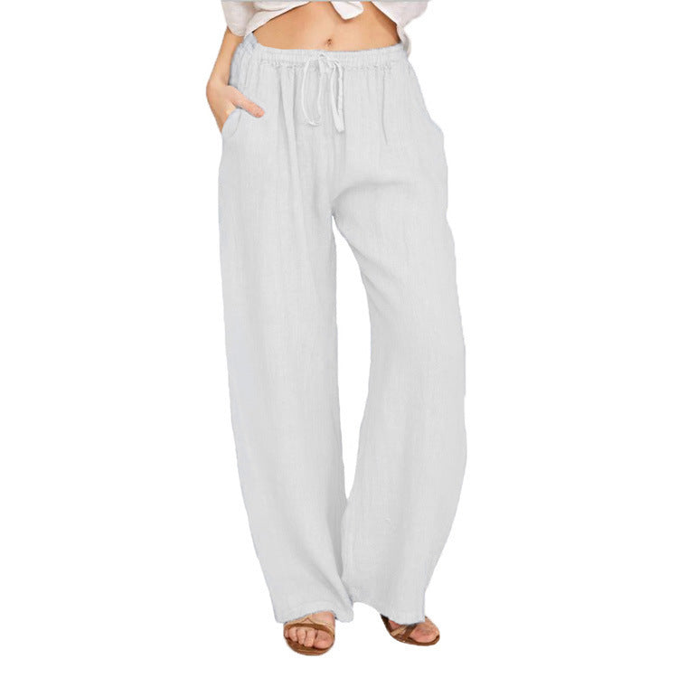 Summer Cotton Pants Summer pants Marven White 2XL 