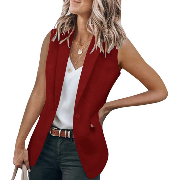 Temperament Sleeveless Cardigan cardigan sleeveless AliExpress Red 2XL 