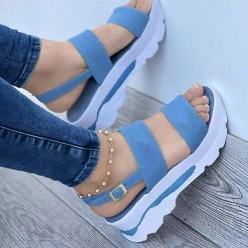 Buckle Summer Sandals Buckle Summer Sandals Marven Light Blue 35 