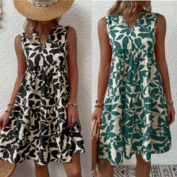 Women's Loose  Pleated Print Dress Women's Loose Pleated Print Dress AliExpress   