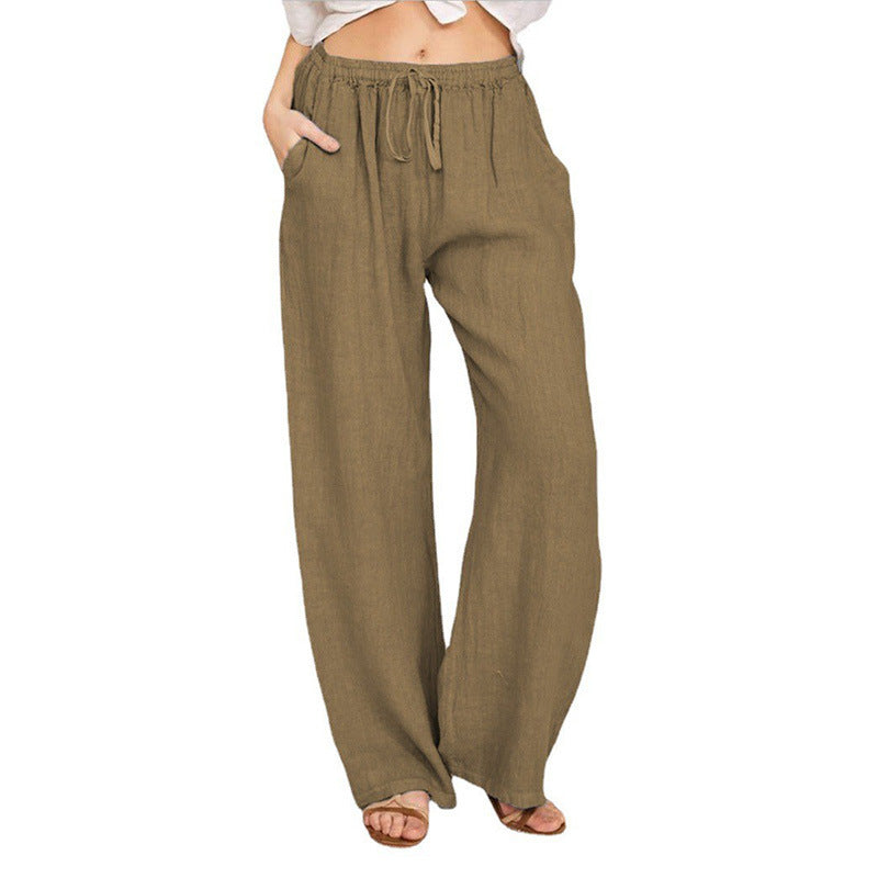 Summer Cotton Pants Summer pants Marven Brown 2XL 