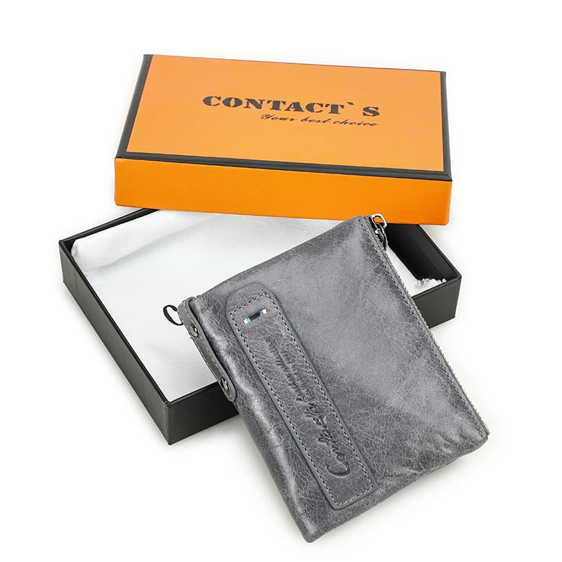 Leather Bifold Wallet  Marven gray box CHINA 