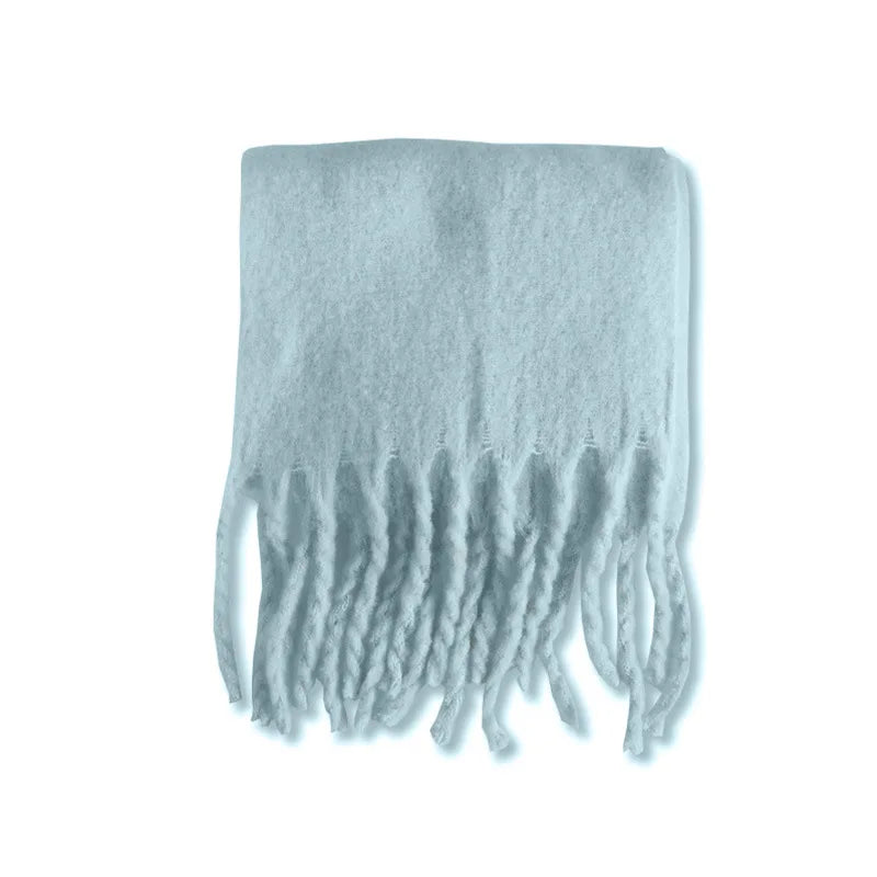 Luxury Cashmere Bright Solid Scarf  Marven Light blue  