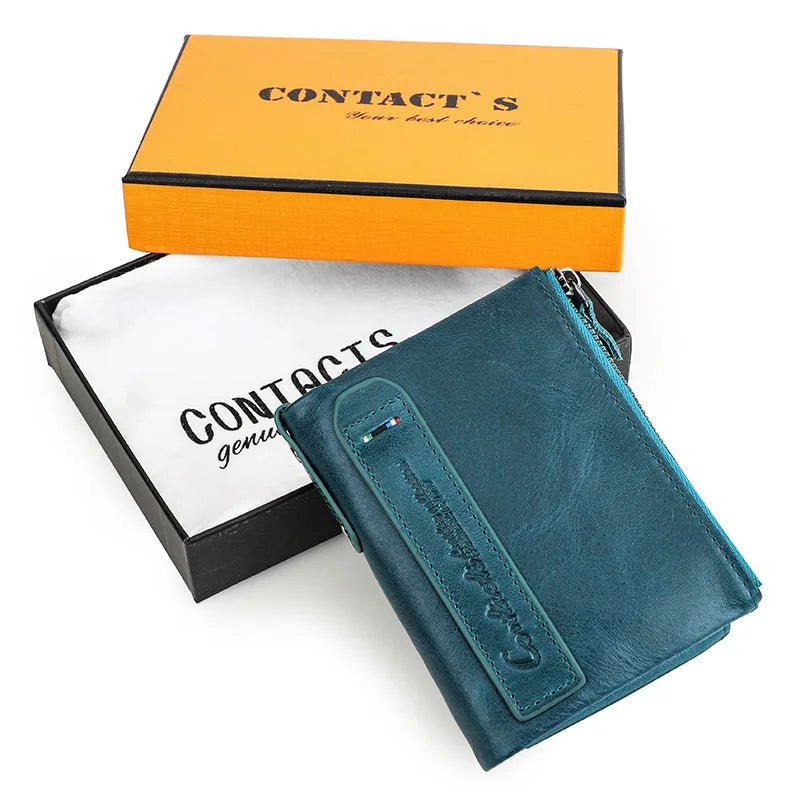 Leather Bifold Wallet  Marven blue box CHINA 