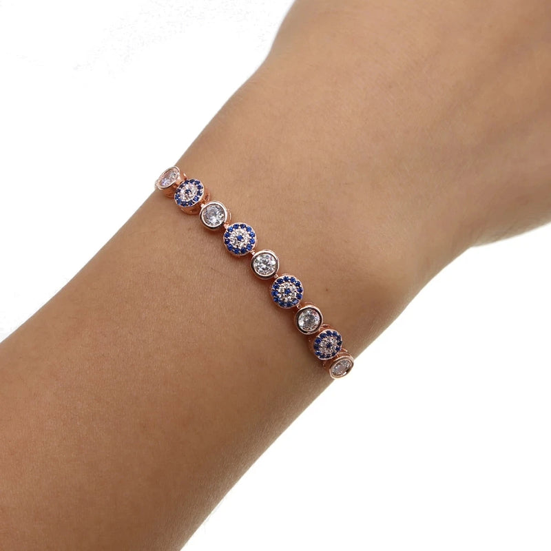 Triple-Tone Evil Eye Bracelet Triple-Tone Evil Eye Bracelet Marven   