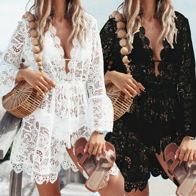 Elegance Lace Beach Cover-Up Elegance Lace Beach Cover-Up Marven   