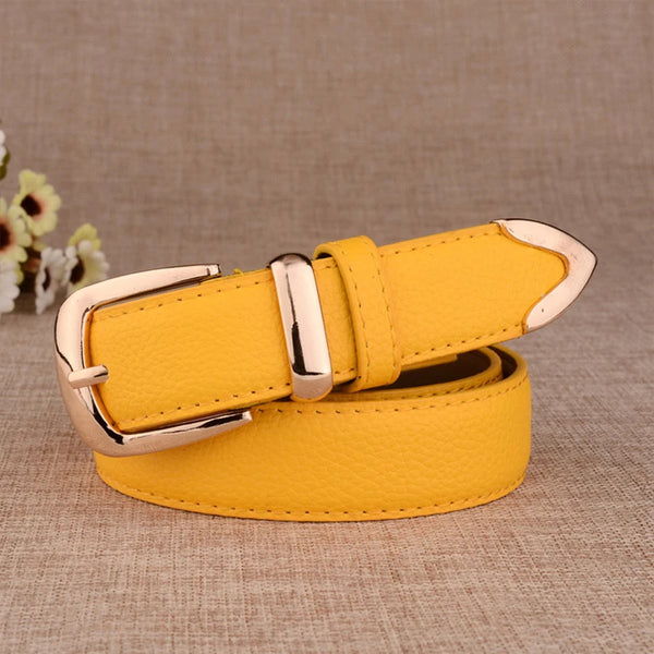 Leather Belts Gold Buckle  Marven   