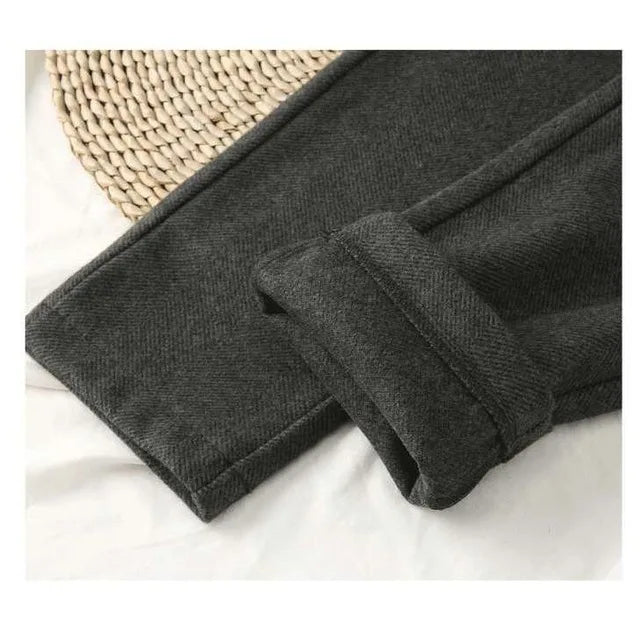 High Waisted Woolen Harem Pencil Pants | Office Lady Casual Trousers High Waisted Woolen Harem Pencil Pants | Office Lady Casual Trousers Marven Black S 