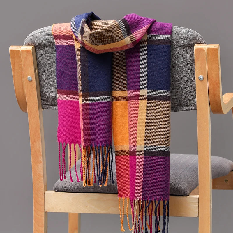 Plaid Winter Scarf Plaid Winter Scarf Marven 29 120g 