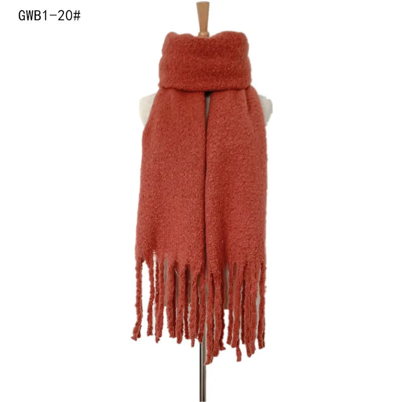 Luxury Cashmere Bright Solid Scarf  Marven Caramel color  