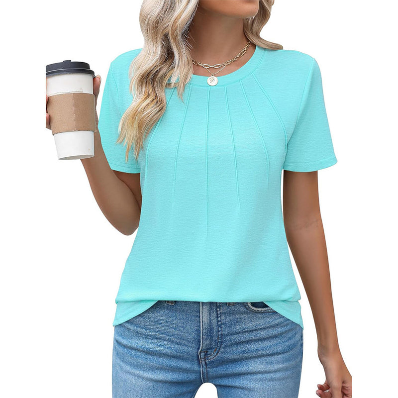 Round Neck Short Sleeve Women's Round Neck Short Sleeve women AliExpress Light Green L 