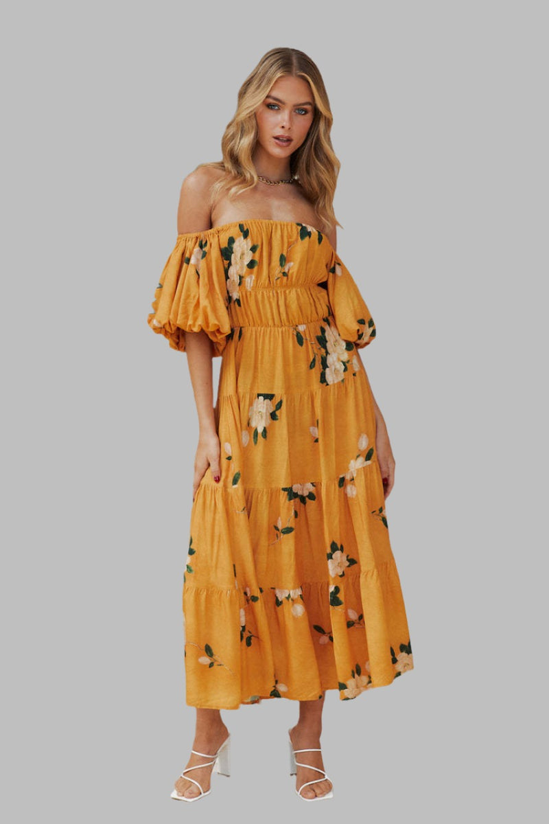 New Off-Neck Dress Fashion Woman Off Neck Fashion Woman AliExpress Yellow L 