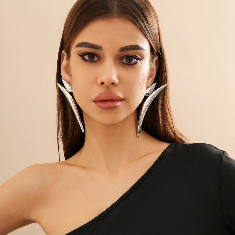 Geometry Triangle  Earrings Geomatry Earrings Marven White K3079  