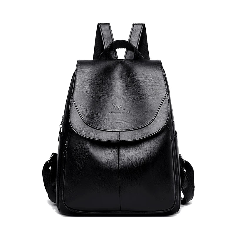 Vintage Bag School Backpack  Marven Black  