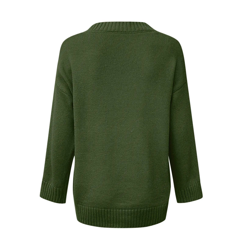 Oversized V-Neck Knitted Sweater Oversized V-Neck Knitted Sweater Marven   