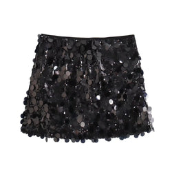 ✨ Luxury Sequin Mini Skirt – High-Waist Glam for a Stunning Look! ✨