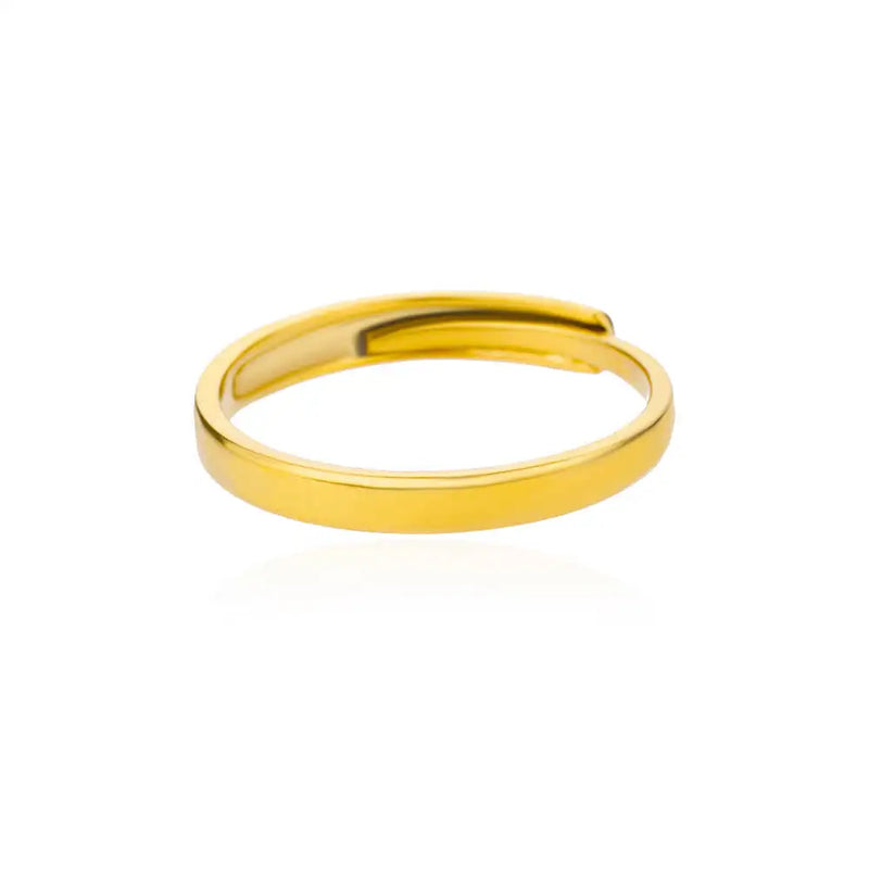 Gold Luxe Stainless Steel Couple Rings - Classic Elegance Gold Luxe Stainless Steel Couple Rings - Classic Elegance Marven JZ4817G Diameter 17mm 