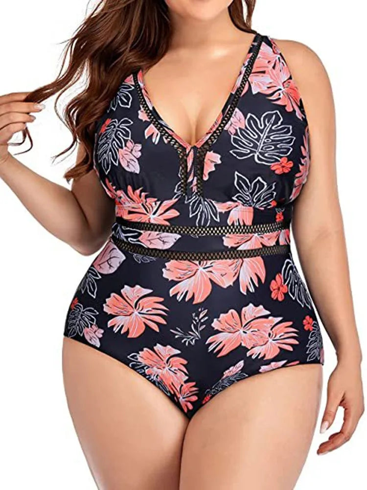 Comfort Plus Size Swimwear Comfort Plus Size Swimwear Marven Flowers 4XL 