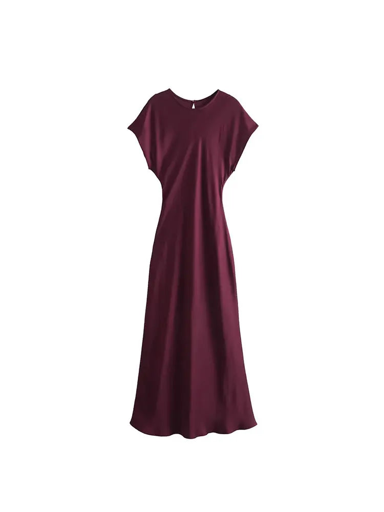 Midi Satin Dress Midi Satin Dress Marven Purple XS 