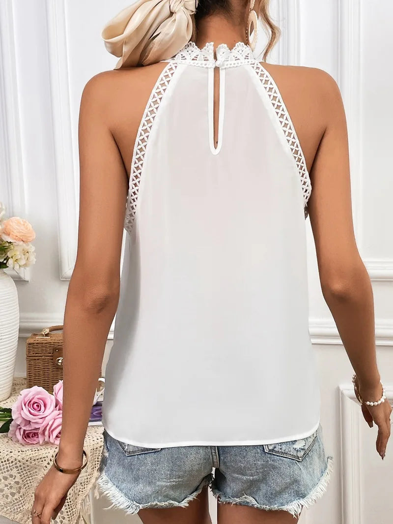 Sleeveless Hollow out Blouse Sleeveless Hollow out Blouse Marven   