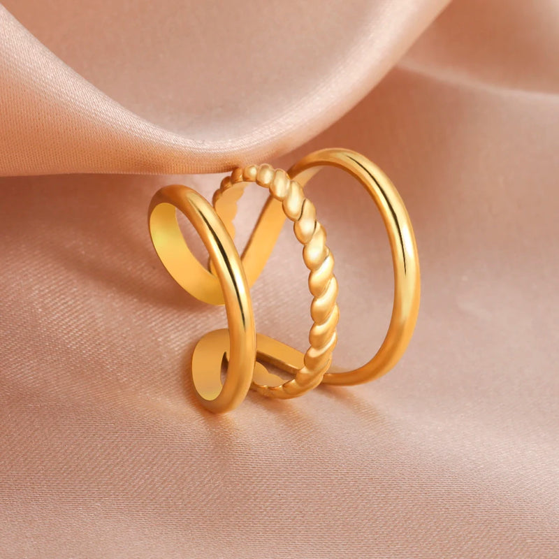 Heart of Marven" Adjustable Geometric Heart Ring Heart of Marven" Adjustable Geometric Heart Ring Marven Style 2 Gold Adjustable 