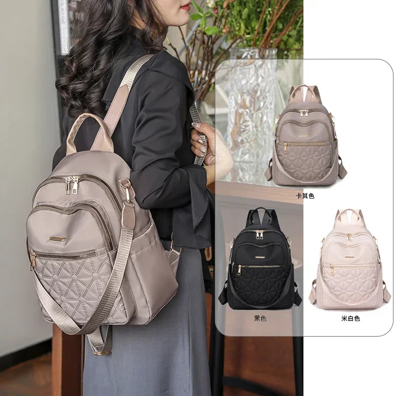 Zippered Nylon Backpack  Marven   