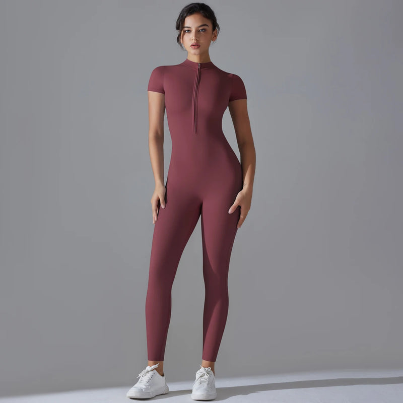 FlexFit Zippered Yoga Bodysuit for Women  Marven   