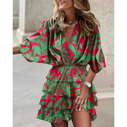 Ava Asymmetrical Batwing Mini Dress