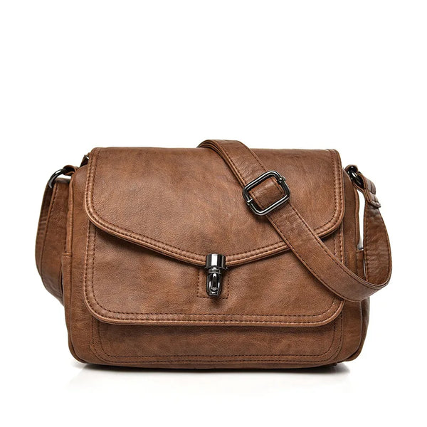 Vintage Soft Leather femmels' Shoulder Bags Luxury Handbags Women's Packet New Designer Small Crossbody Bag 2024 Sac à Femme  Marven Brown  