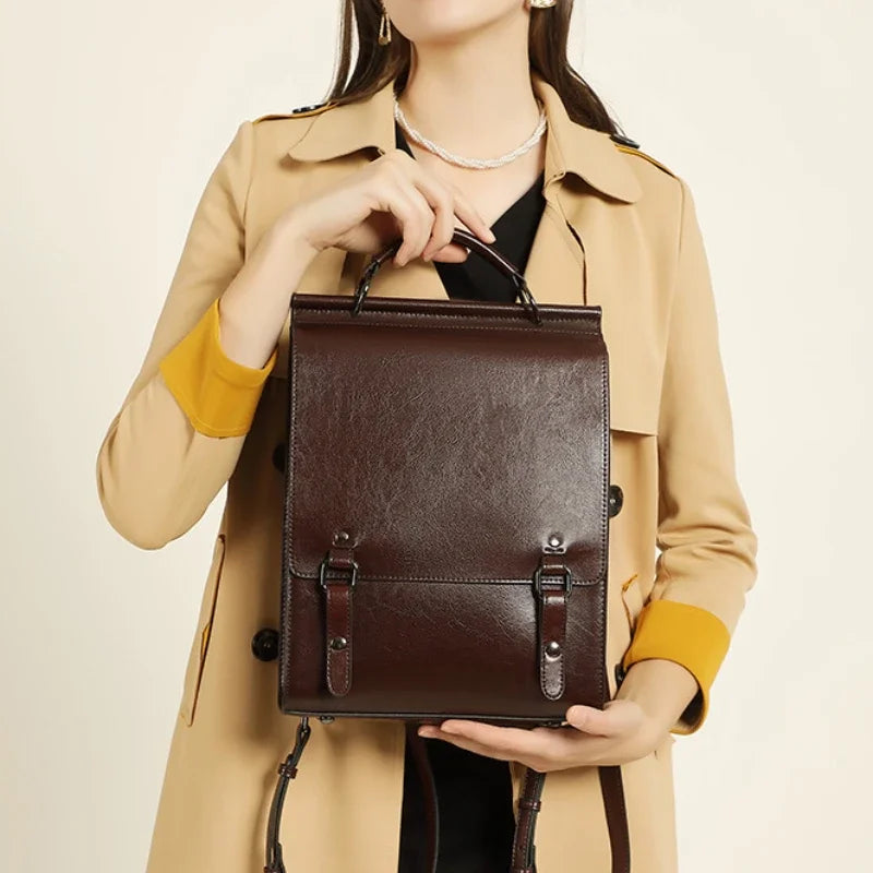 Leather Cowhide Backpack  Marven   