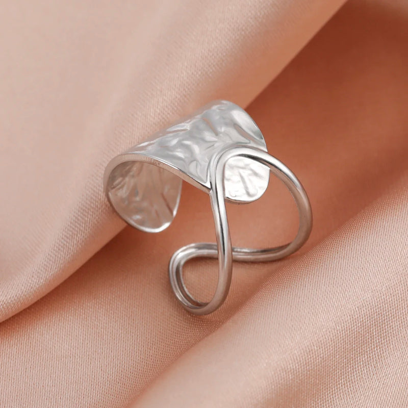 Heart of Marven" Adjustable Geometric Heart Ring Heart of Marven" Adjustable Geometric Heart Ring Marven Style 1 Steel Adjustable 