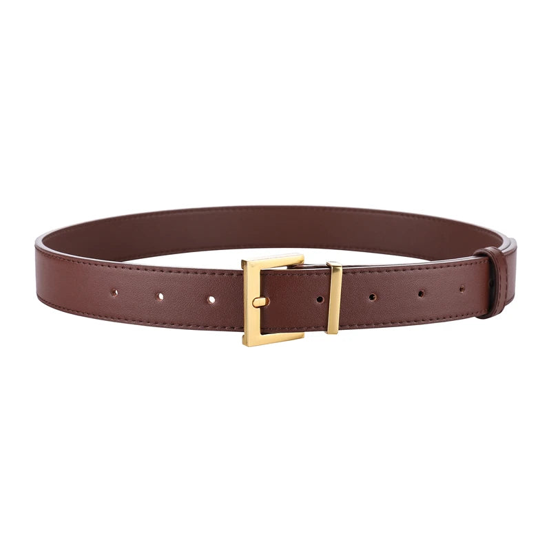 Double Leather Belt  Marven Coffee 100cm CHINA