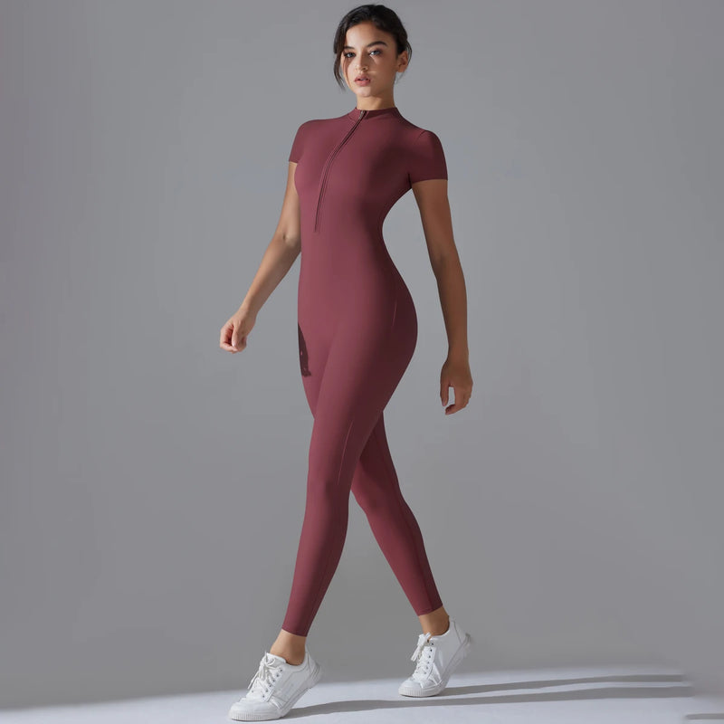 FlexFit Zippered Yoga Bodysuit for Women  Marven   