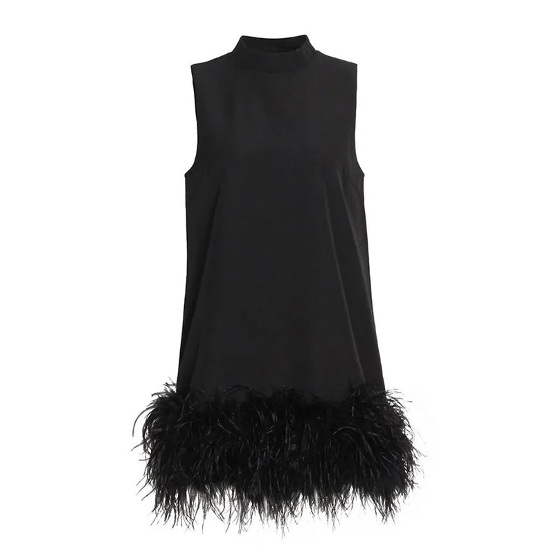 Feather Party Dress Feather Party Dress Marven Black S 