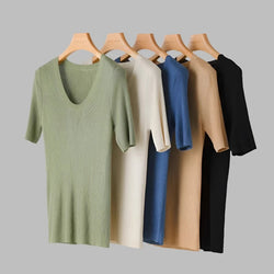 Basic  U Neck T Shirts  Marven   