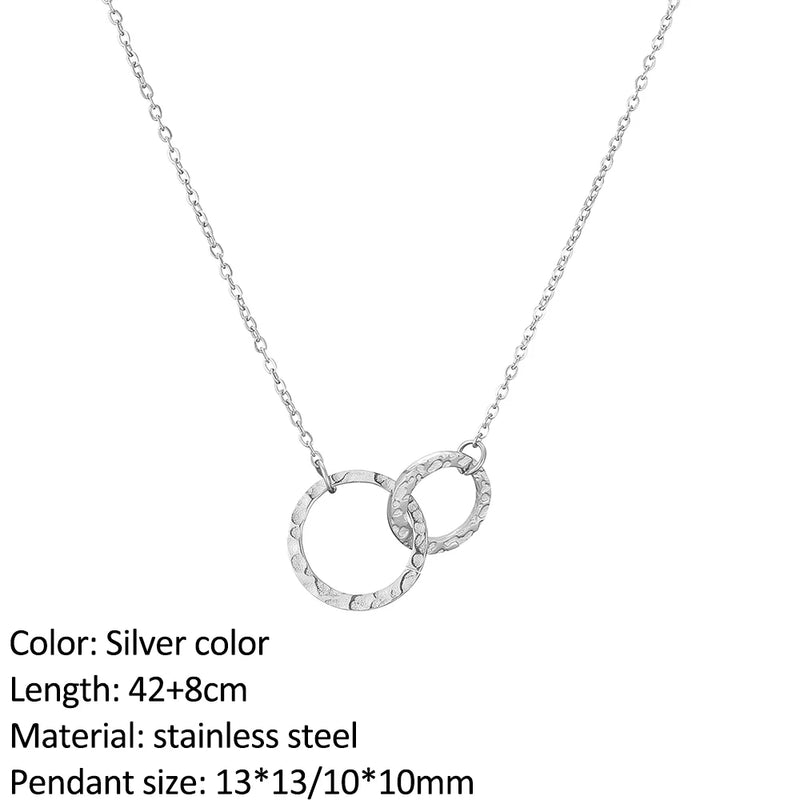 Infinity Cross Pendant Necklace - Gold Stainless Steel Fashion  Marven YX14918A Necklace 