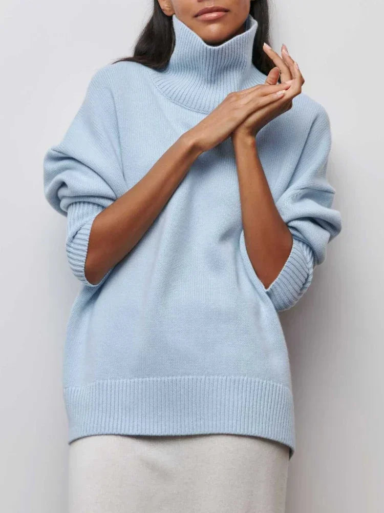 Cozy Winter Turtleneck Oversized Jumper Cozy Winter Turtleneck Oversized Jumper Marven Light Blue S 