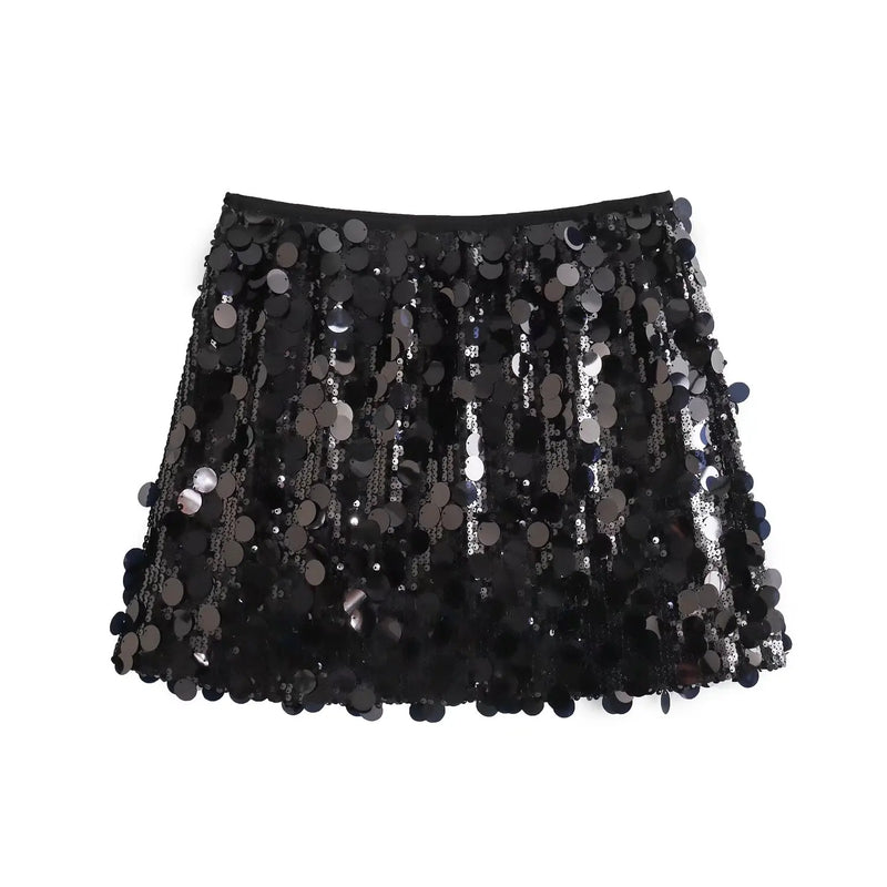 ✨ Luxury Sequin Mini Skirt – High-Waist Glam for a Stunning Look! ✨