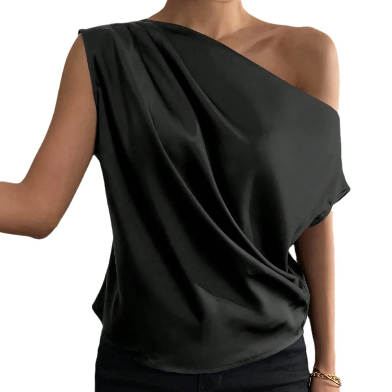 Asymmetric Off-Shoulder Blouse  Marven   