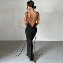 Backless Maxi Dress Backless Maxi Dress Marven Black XS 