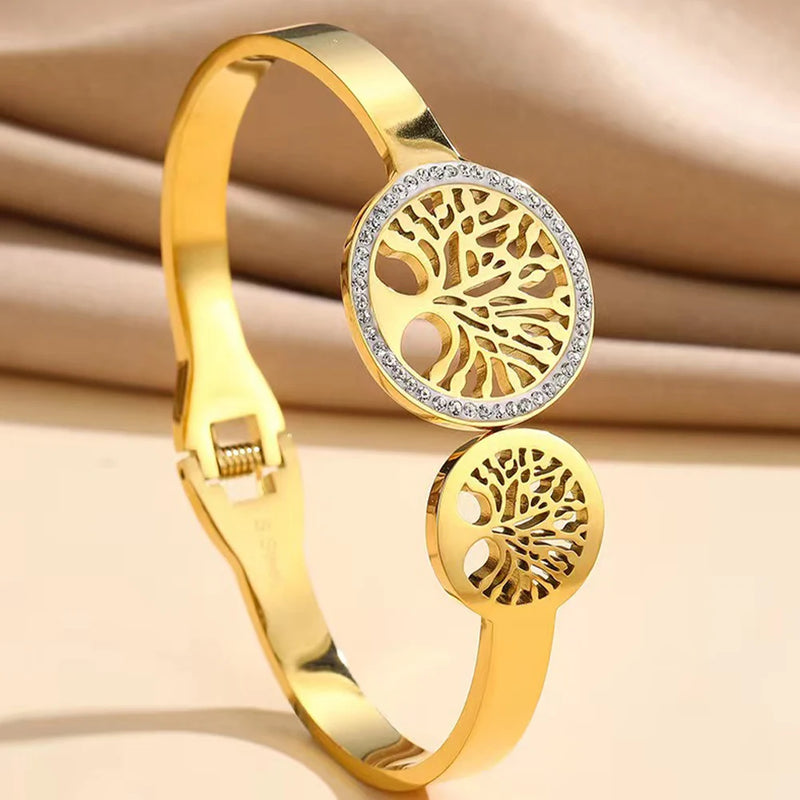 Tree Of Life Cuff Bracelet  Marven SLB0254GO CHINA 53-59mm