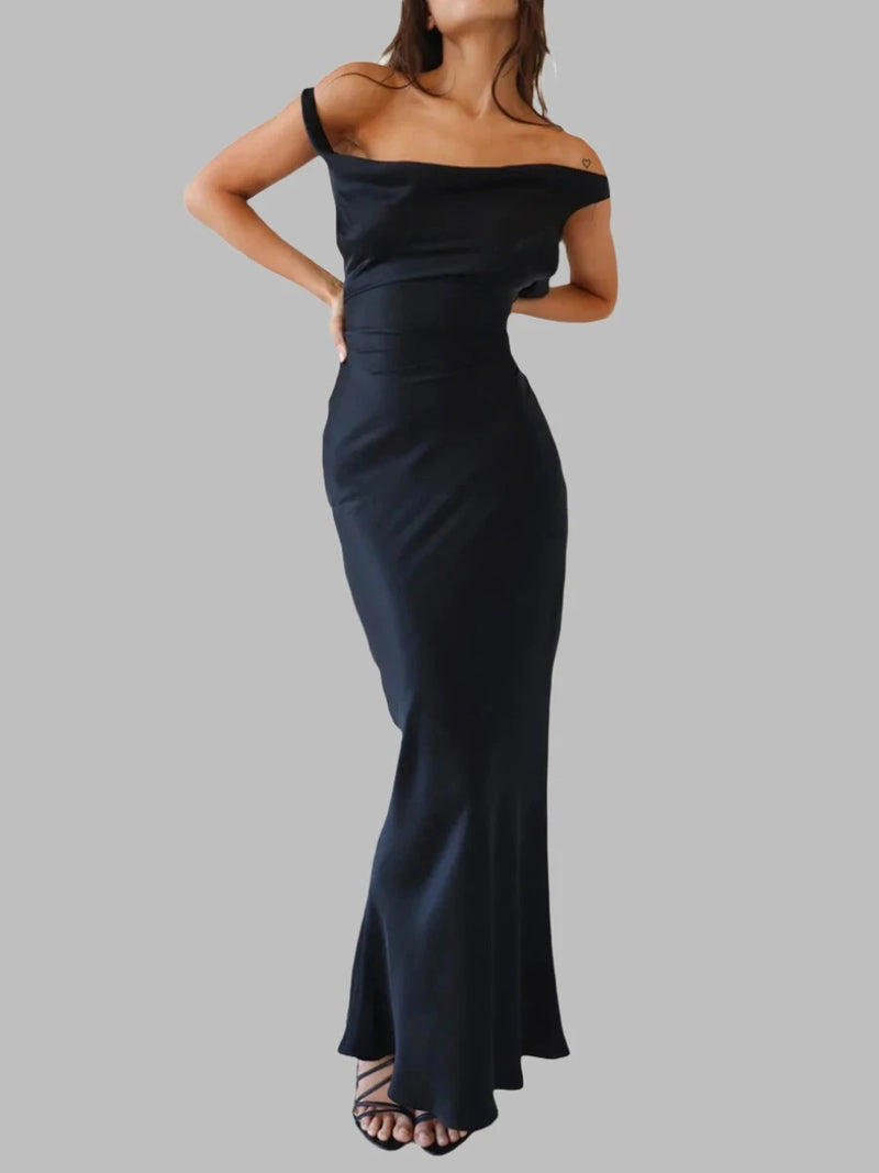 Backless Satin Maxi Dress Backless Satin Maxi Dress Marven   