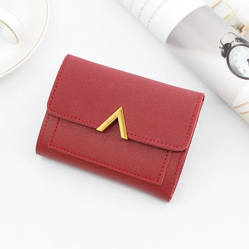 Vintage Leather Wallet Women's  Marven Red-2  