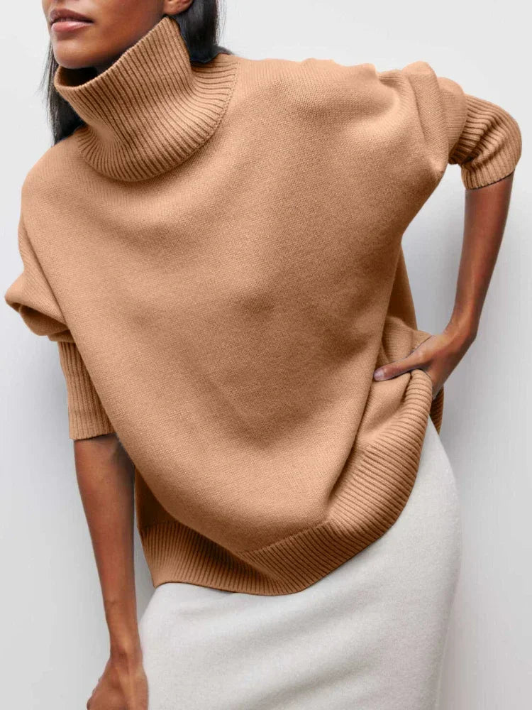 Cozy Winter Turtleneck Oversized Jumper Cozy Winter Turtleneck Oversized Jumper Marven Camel S 